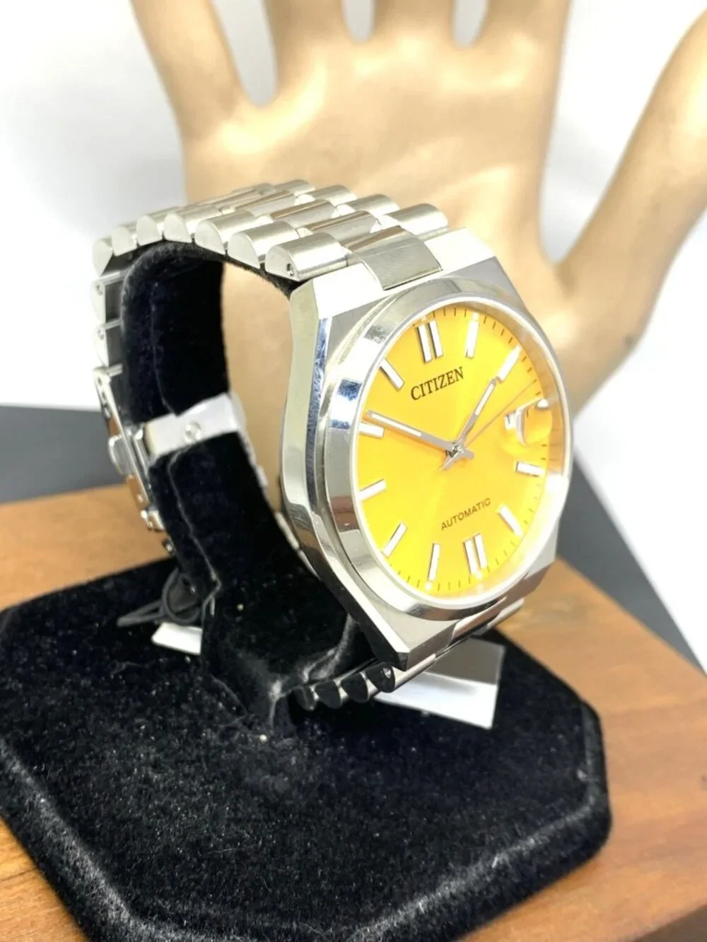 Citizen Men's Watch NJ0150-56Z Tsuyosa Automatic Yellow Dial Silver Steel 40mm